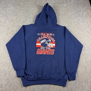Vintage New York Giants 1987 Super Bowl XXI Champions Hoodie Sweatshirt Medium